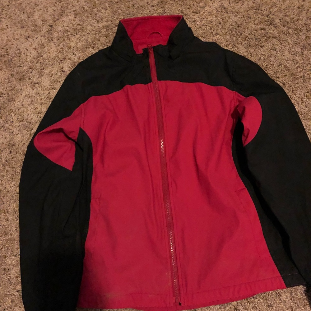 Red and black jacket